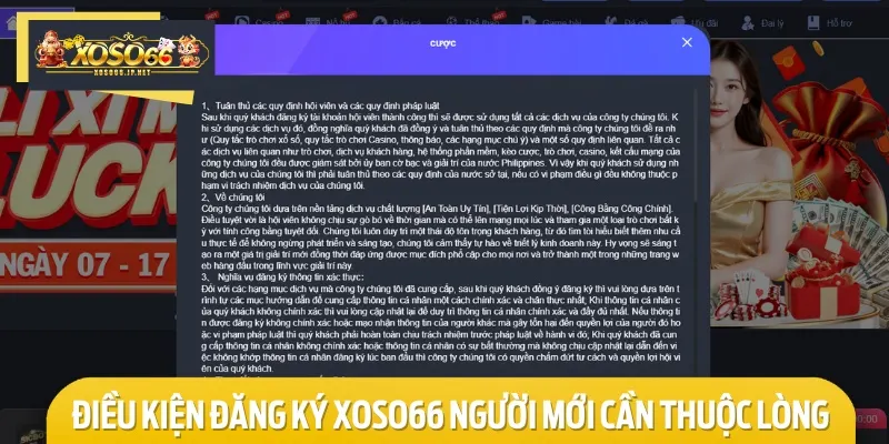 Quy định cần nhớ trước khi tiến hành đăng ký XOSO66